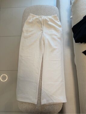 Wilfred Cream Wide-Leg Pants